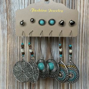 ***DEAL!!!***  NEW!  6-Pack Turquoise Earrings